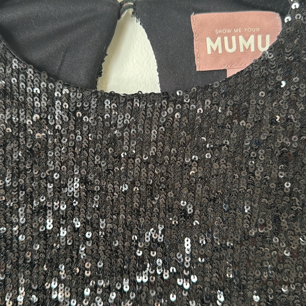 Show Me Your Mumu size Sm crop sequin top